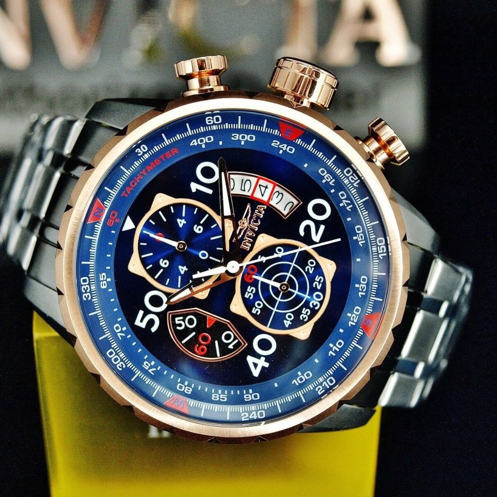 Invicta Rose Gold 18k Plated Men's Watch w/ box